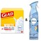 Febreze Glad White Garbage Bags - Small 25-Litres - Fresh Clean Scent, 24 Trash Bags by and Air Freshener Linen and Sky